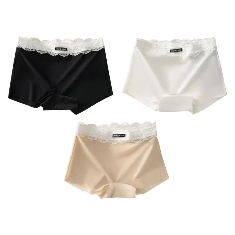 莫代尔 云感纯色简约柔软内裤亲肤贴合高弹力平角内裤裸感无痕透气短裤 女款