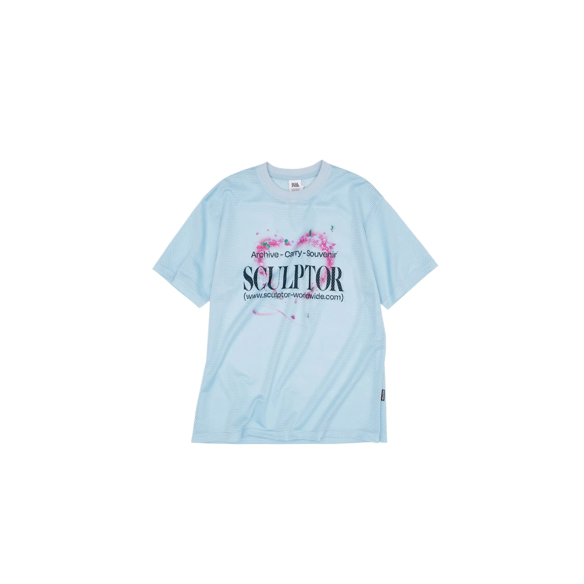 SCULPTOR Souvenir Mesh Tee Baby Blue T