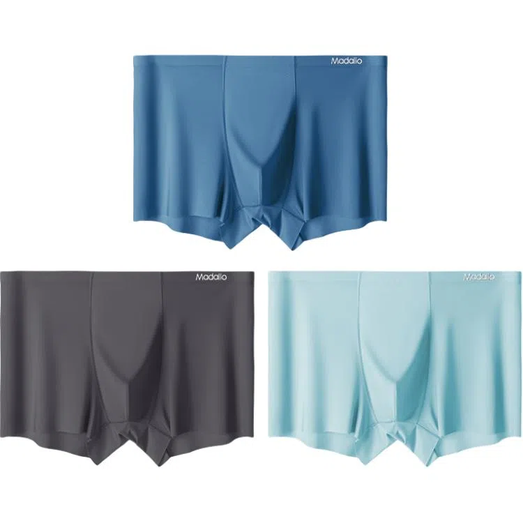 莫代尔 透气夏季大码纯色简约中腰内裤 男款