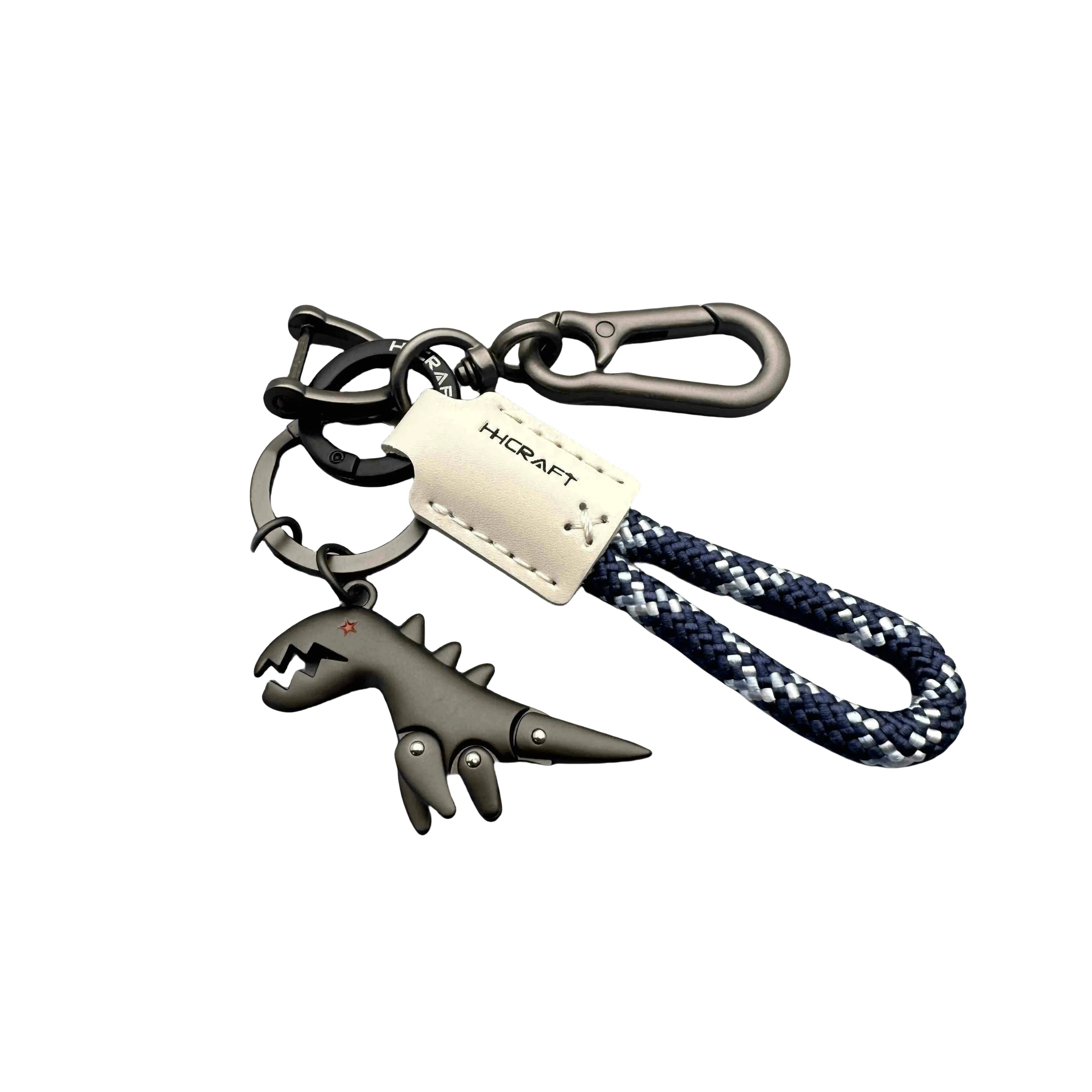 图涂丫 可爱卡通小恐龙皮绳书包挂件 钛钢 钥匙扣 男女同款情侣款