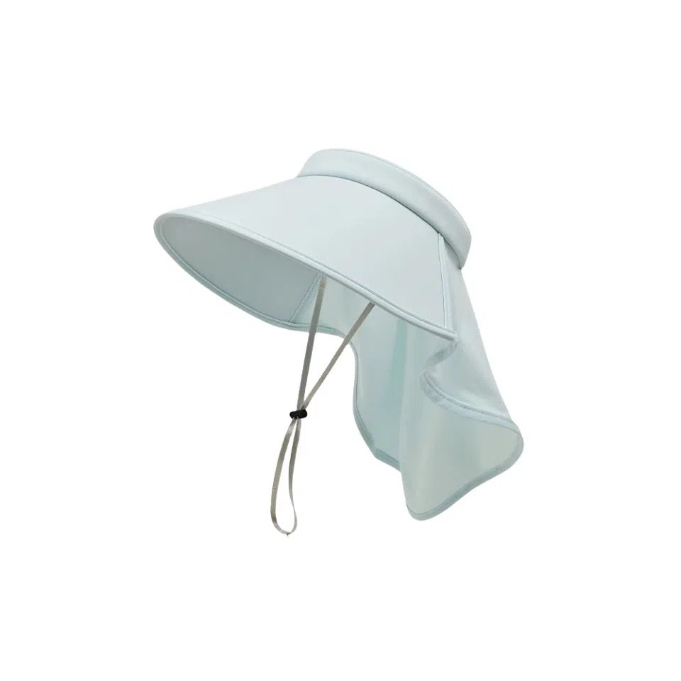 图涂丫 防紫外线一体护颈空顶太阳帽子 冰丝 防晒帽 男女同款情侣款