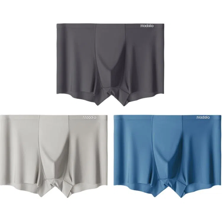 莫代尔 透气夏季大码纯色简约中腰内裤 男款