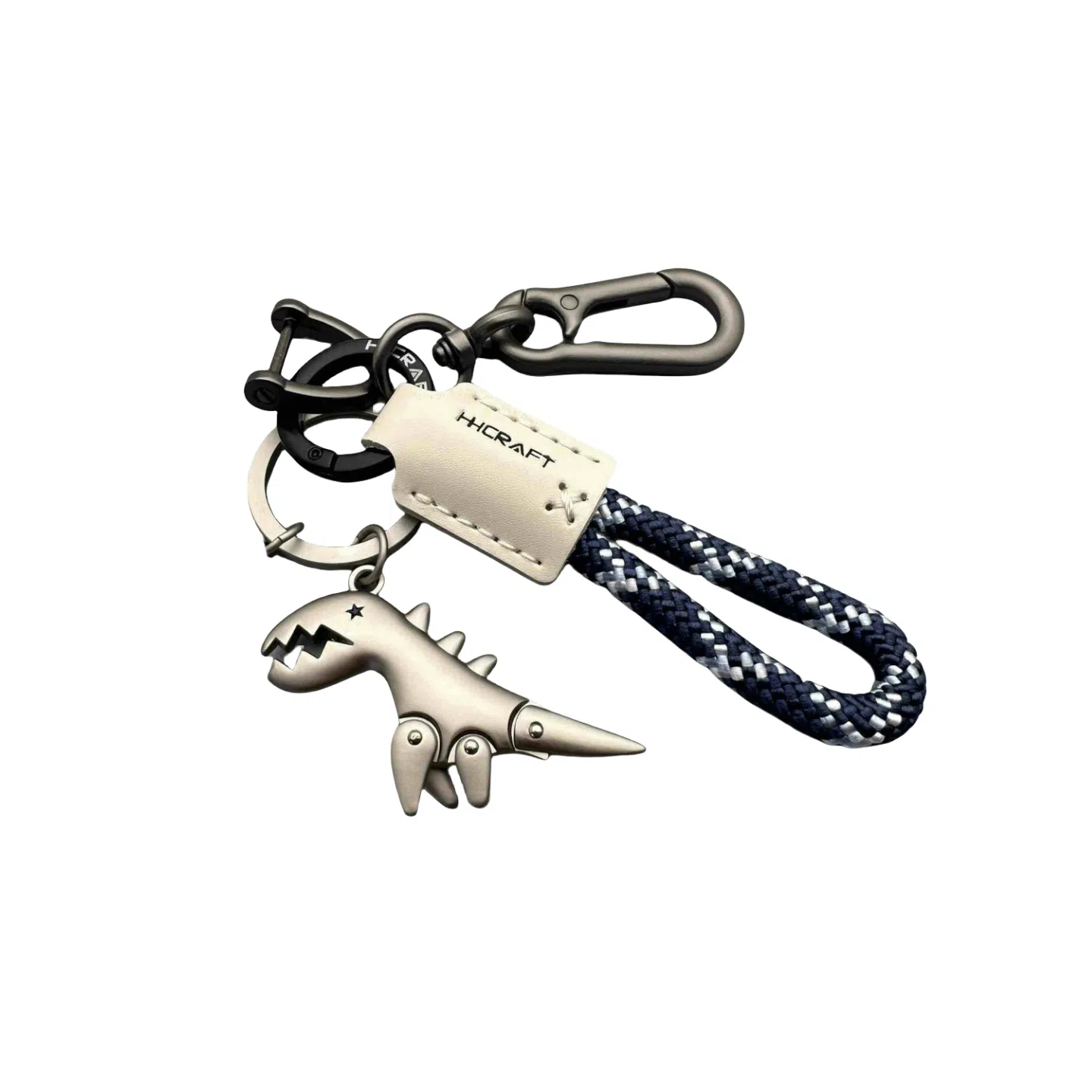 图涂丫 可爱卡通小恐龙皮绳书包挂件 钛钢 钥匙扣 男女同款情侣款