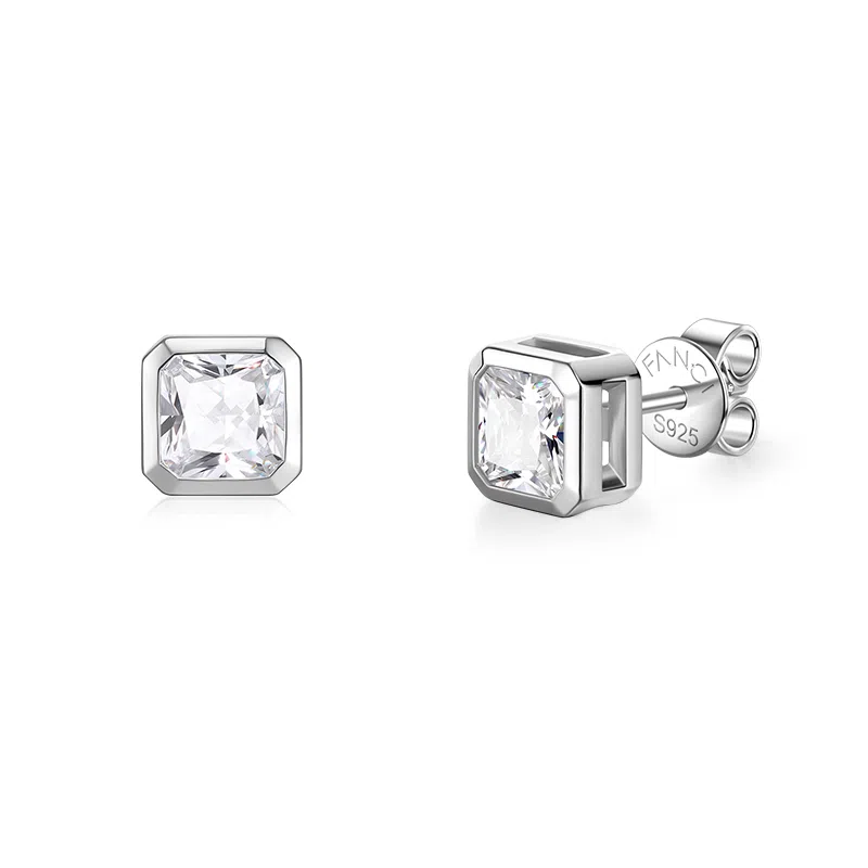 FANCI Starry Square Zirconia Earrings S925 Silver