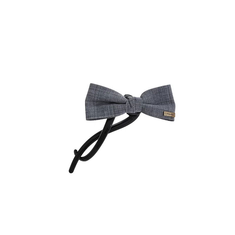 水中玉 复古牛仔蓝蝴蝶结扭扭夹一字抓夹高级感后脑勺盘发发饰 亚克力 发夹 女款