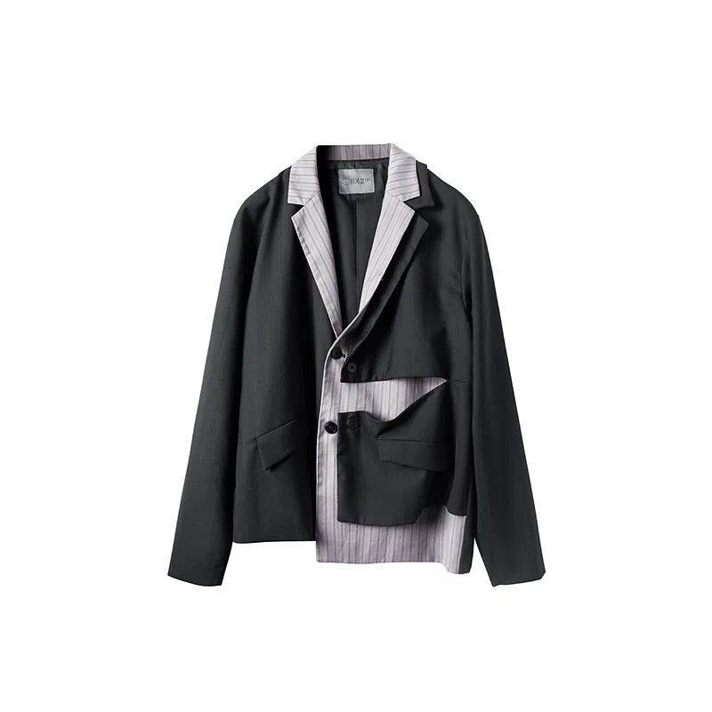 Huànxiàngzhě Asymmetric Blazer Black