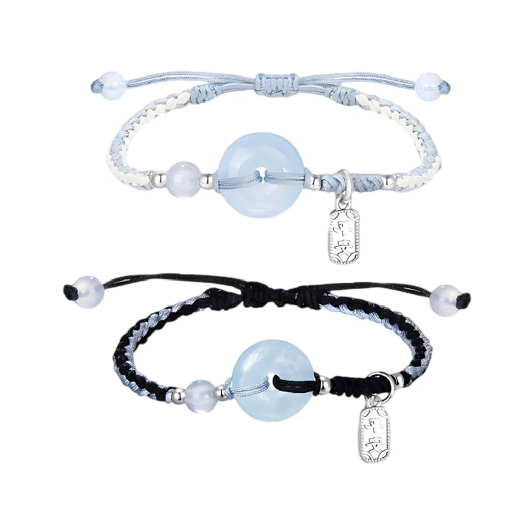 【到手2件|平安扣手绳】 饰伴 新中式国潮清冷系转运如意优雅小众清冷感好运 织物 手绳 男女同款情侣款