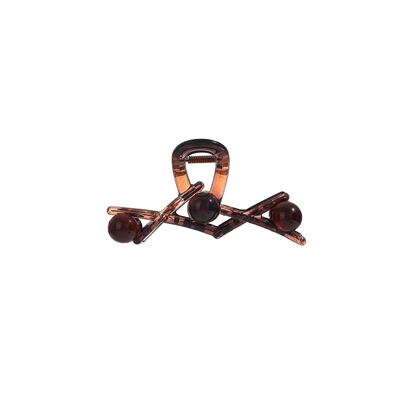 水中玉 珠珠抓夹大号鲨鱼夹后脑勺发卡高级感夹子头饰 亚克力 发夹 女款