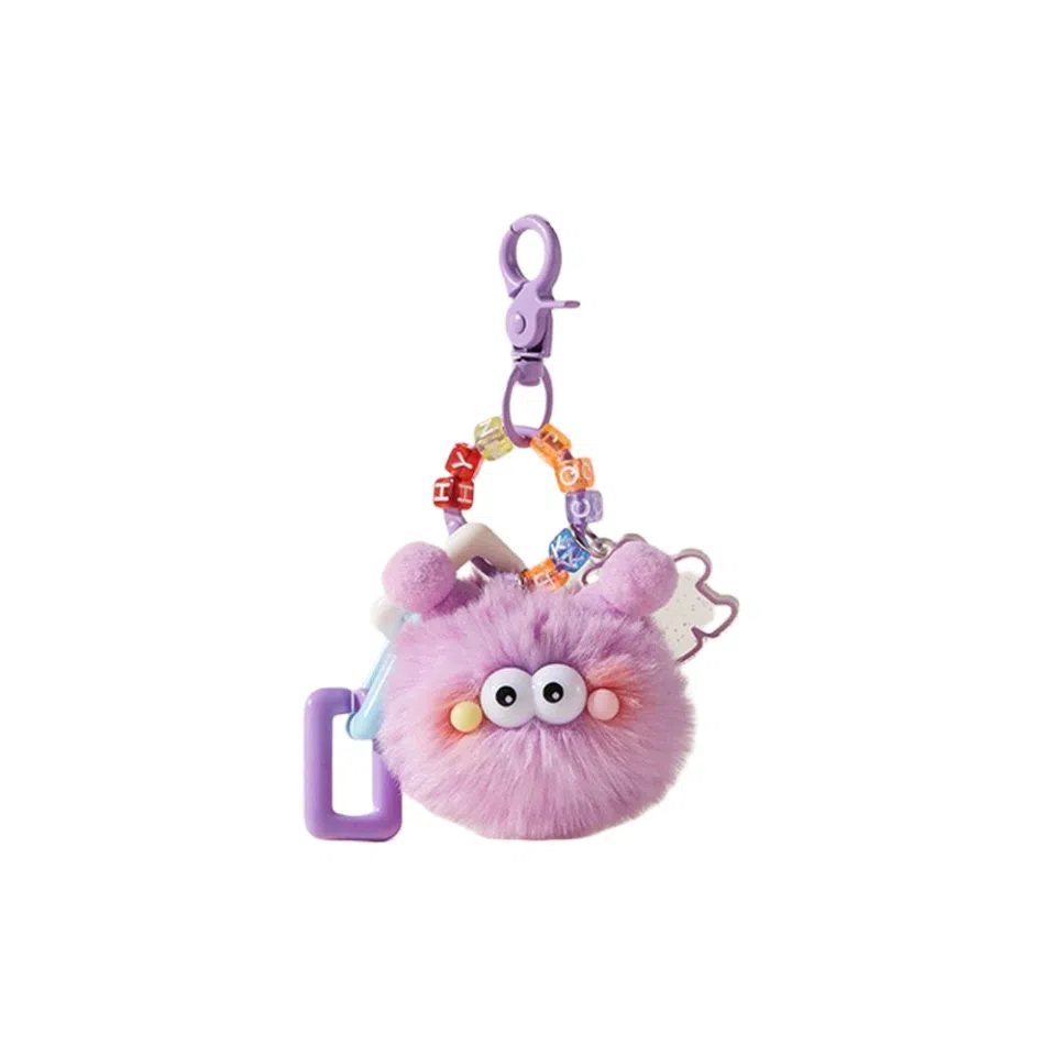 图涂丫 创意可爱毛毛煤球包包卡通玩偶饰品 毛绒 挂件 男女同款情侣款