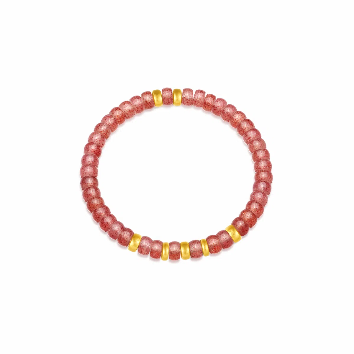 曼卡龙 稳定情绪 简约时尚小众天然 草莓晶 手串 女款