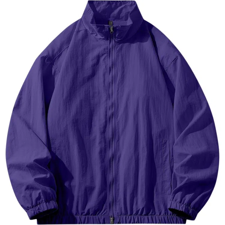 左岸 夏季薄款纯色户外宽松休闲防紫外线透气钓鱼服外套立领夹克 透气防晒防紫外线防晒服 男款