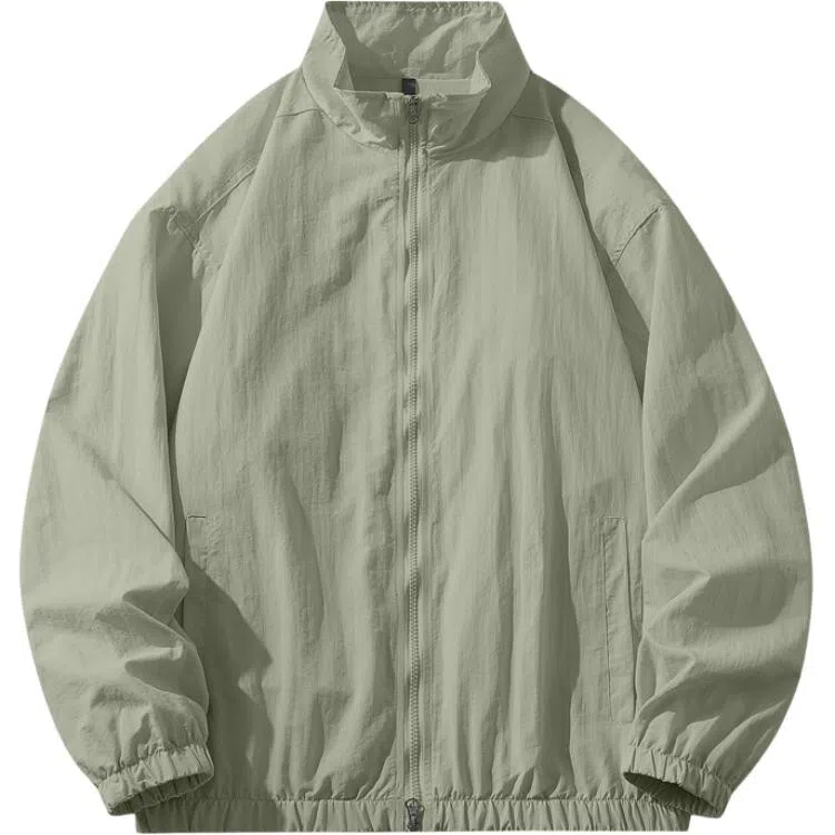 左岸 夏季薄款纯色户外宽松休闲防紫外线透气钓鱼服外套立领夹克 透气防晒防紫外线防晒服 男款