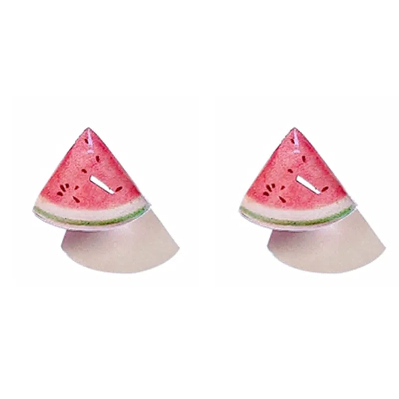 千桐 西瓜 甜美可爱耳饰 小众大气 简约百搭 合金 耳钉 女款