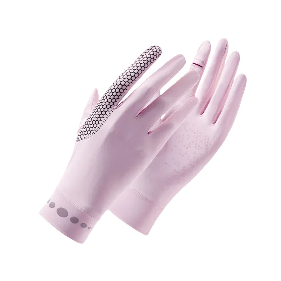 图涂丫 防紫外线骑行开车电动车触屏露指翻盖透气薄款 涤纶 防晒手套 男女同款情侣款