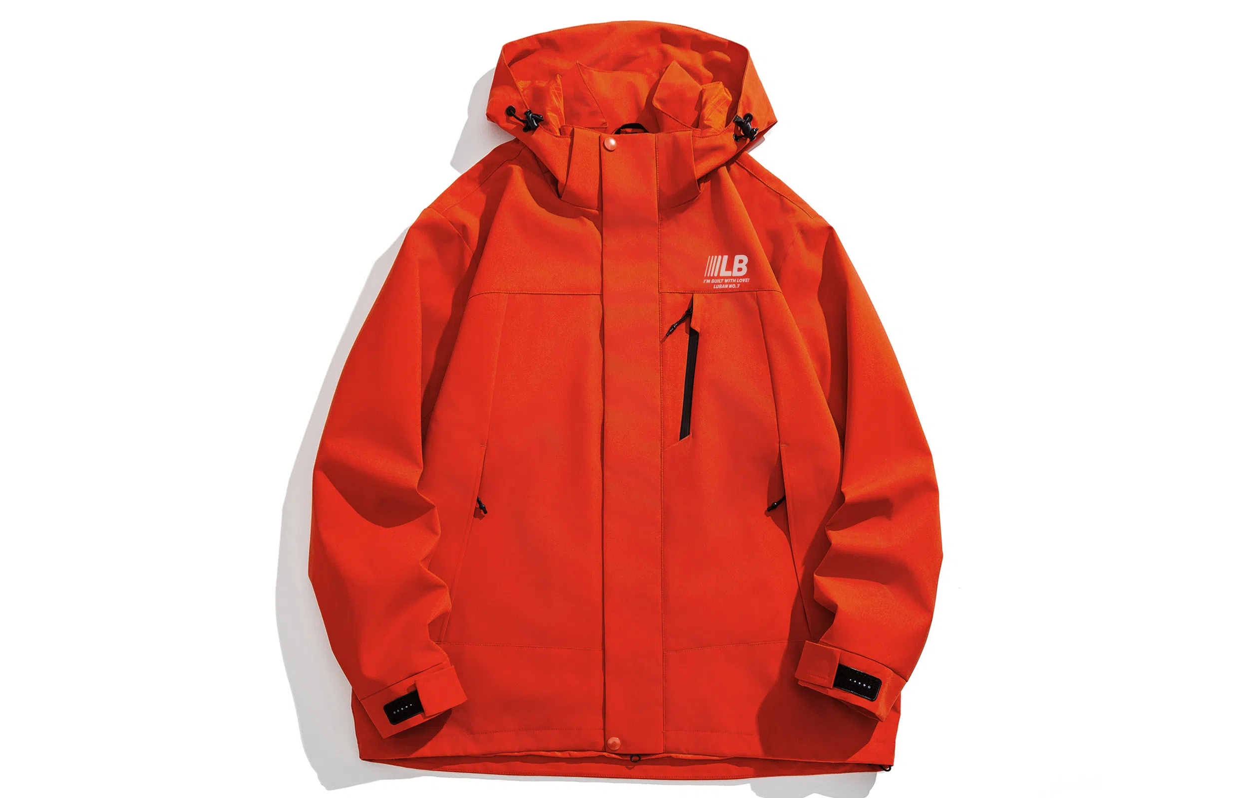 王者荣耀 美式复古拼接撞色多口袋工装连帽外套宽松舒适户外徒步爬山运动休闲百搭夹克衫 鲁班七号款 男女同款