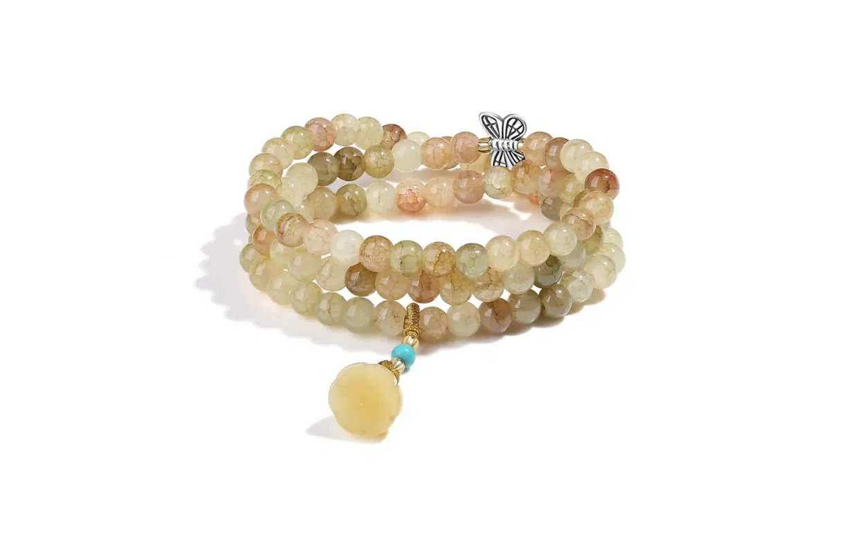 百利金 好运莲莲 精致轻奢优雅气质简约时尚经典百搭高级感国潮新中式小众设计转运 琉璃 手串 男女同款情侣款