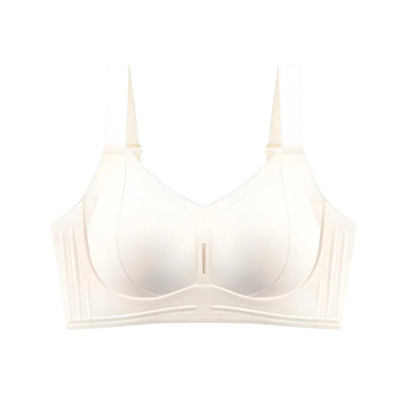 欧迪芬 冰丝无痕轻薄透气上托聚拢防下垂收副乳亲肤柔软立体大包裹大胸显小夏季清凉感文胸 女款
