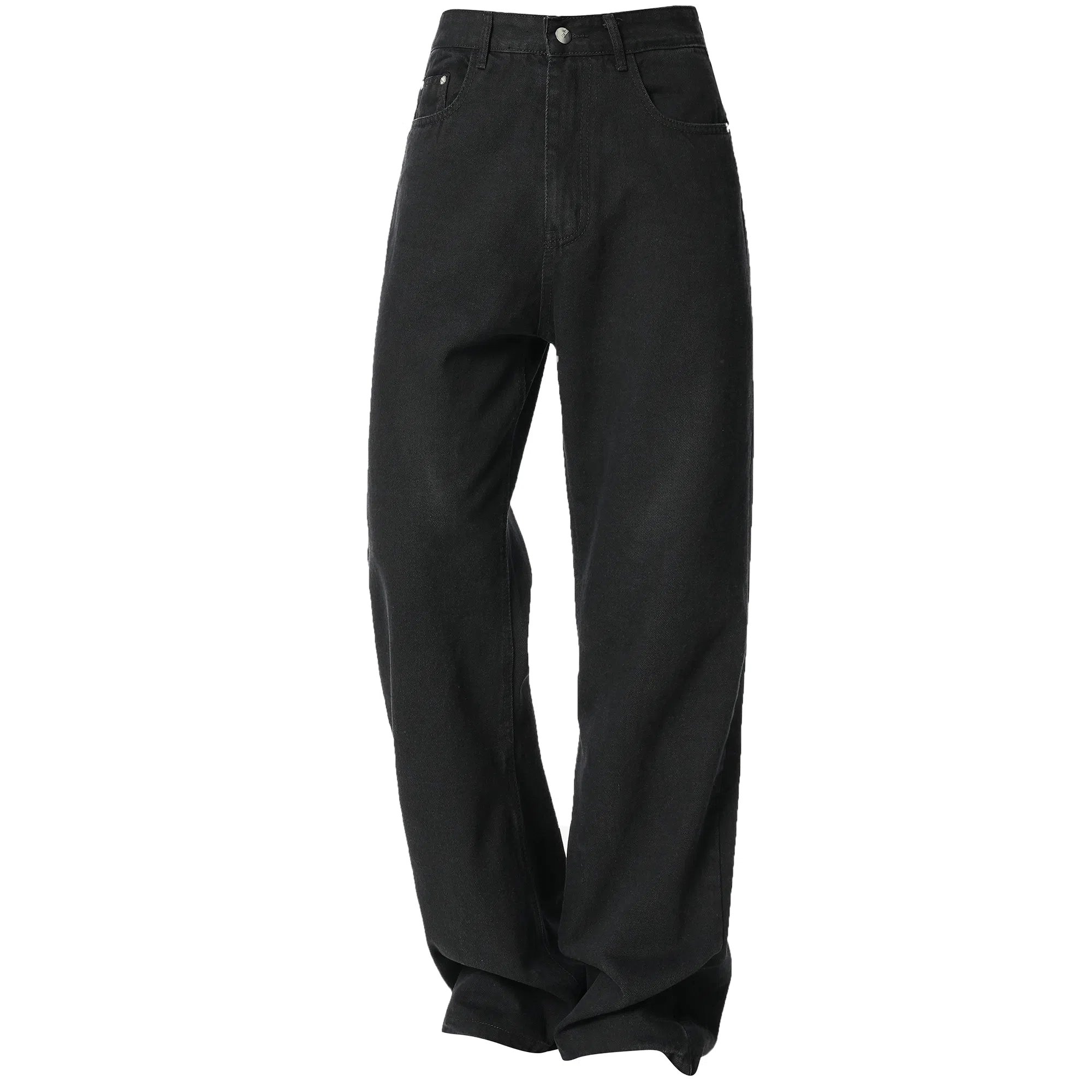 王者荣耀 美式水洗做旧自然落色舒适宽松牛仔裤 男女同款