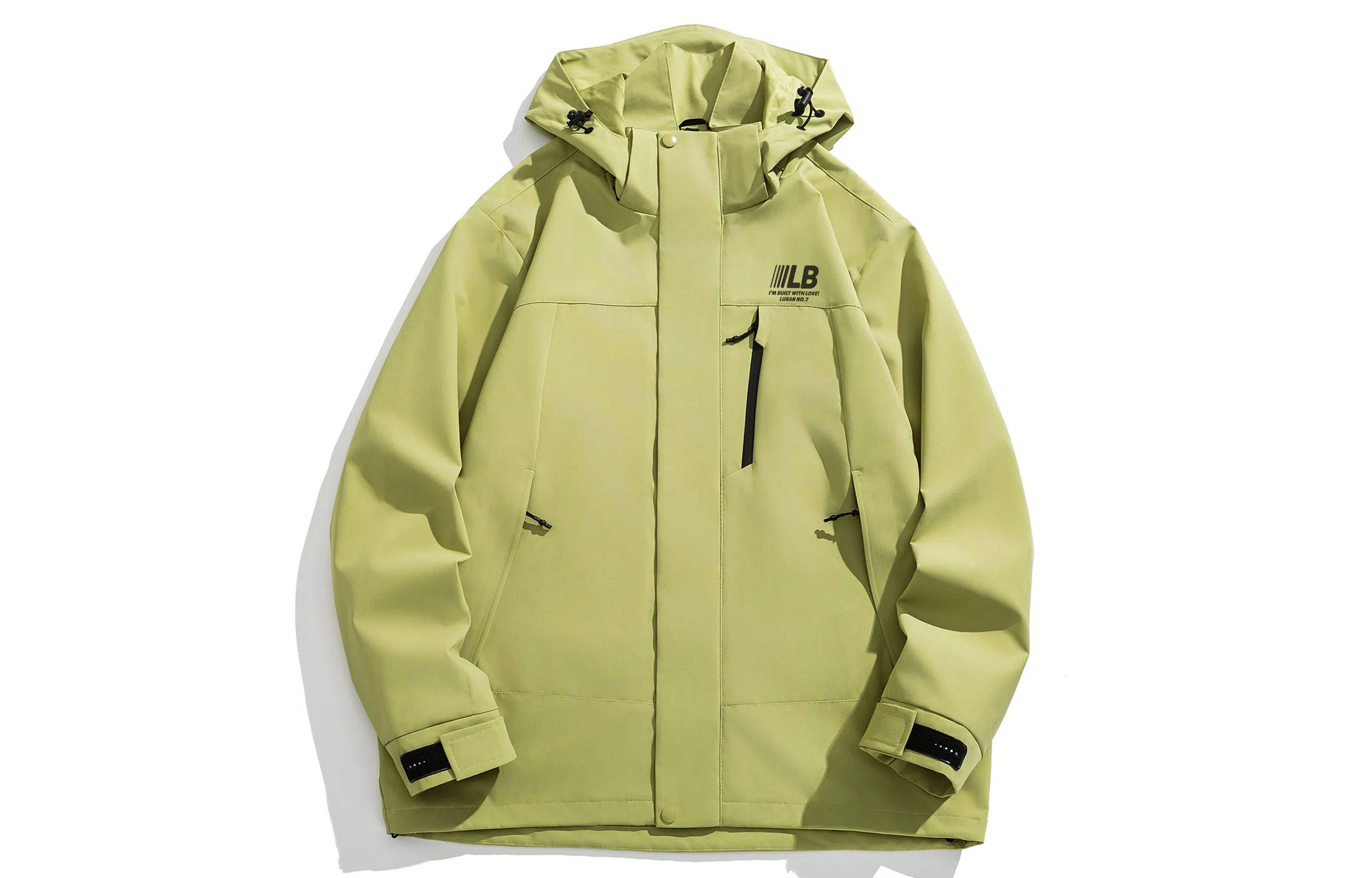 王者荣耀 美式复古拼接撞色多口袋工装连帽外套宽松舒适户外徒步爬山运动休闲百搭夹克衫 鲁班七号款 男女同款