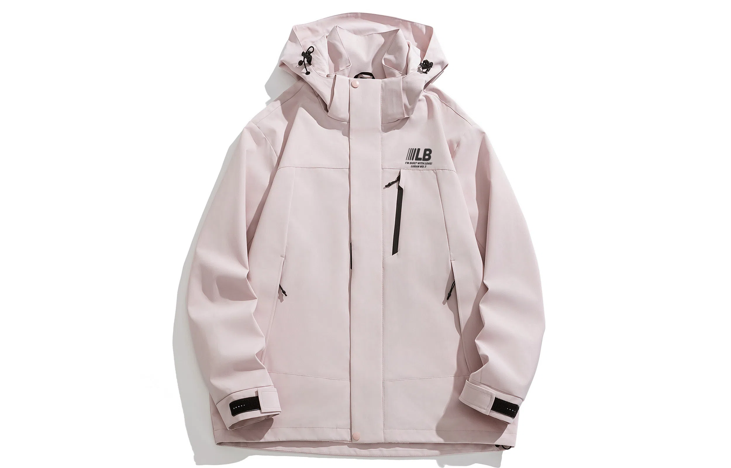 王者荣耀 美式复古拼接撞色多口袋工装连帽外套宽松舒适户外徒步爬山运动休闲百搭夹克衫 鲁班七号款 男女同款