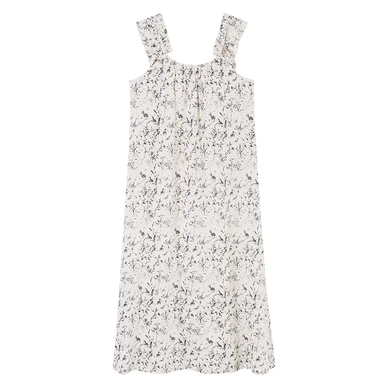 欧迪芬 莫代尔带胸垫无感防凸点无袖圆领吊带轻薄透气敏感肌可安心睡裙 女款