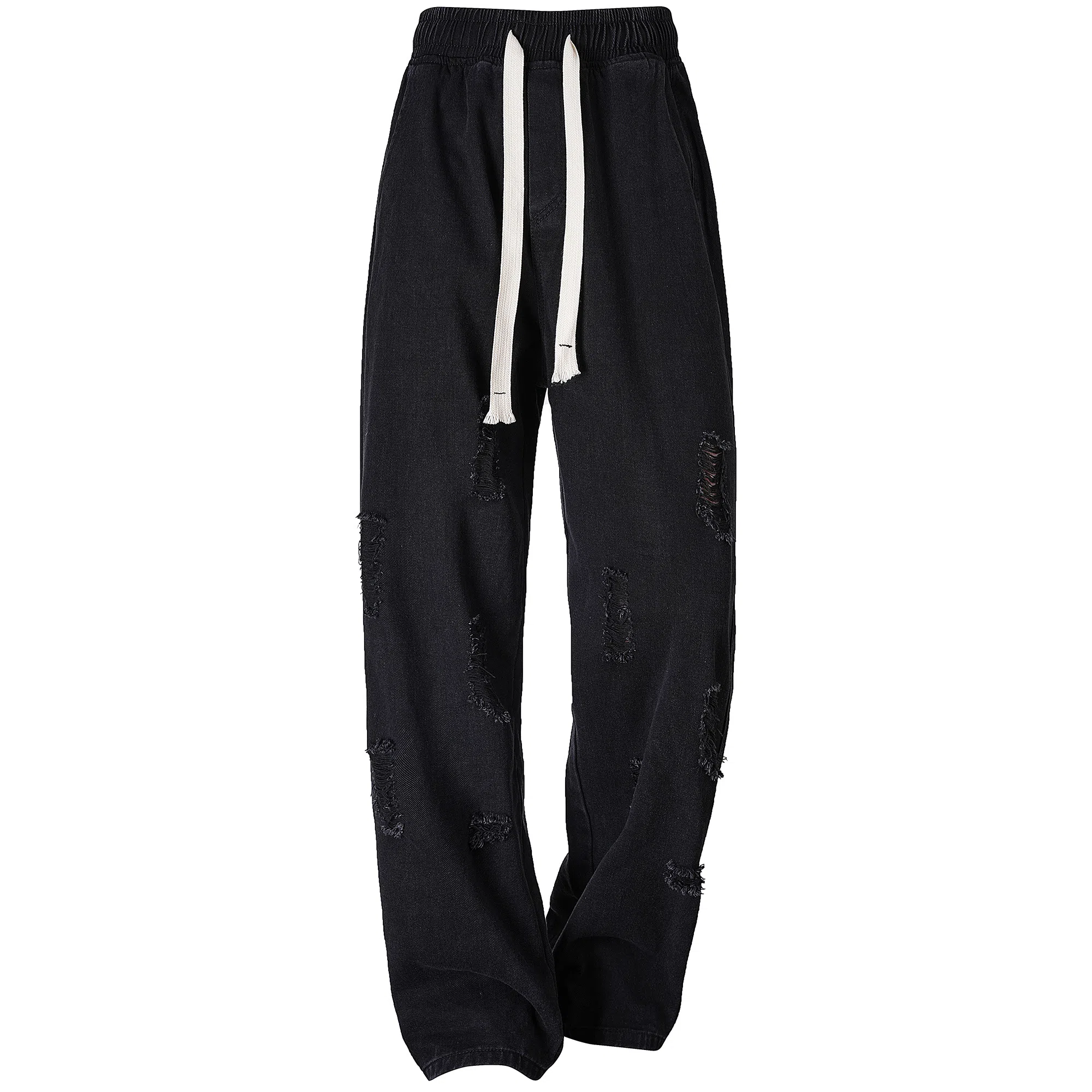 王者荣耀 美式街头经典水洗落色做旧舒适柔软廓形长裤牛仔裤 男女同款