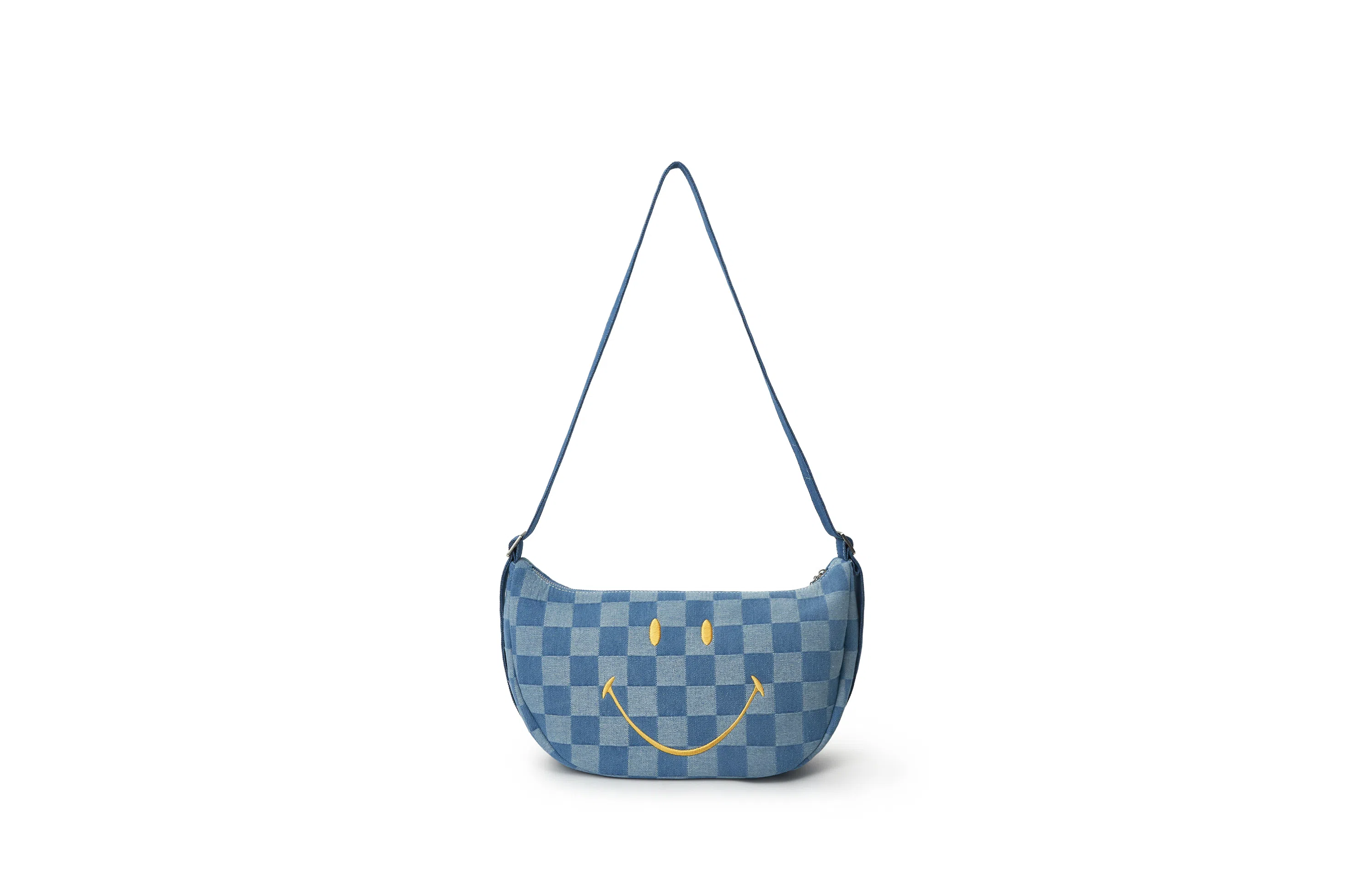 Lee x Smiley Checkered Tote Bag Blue