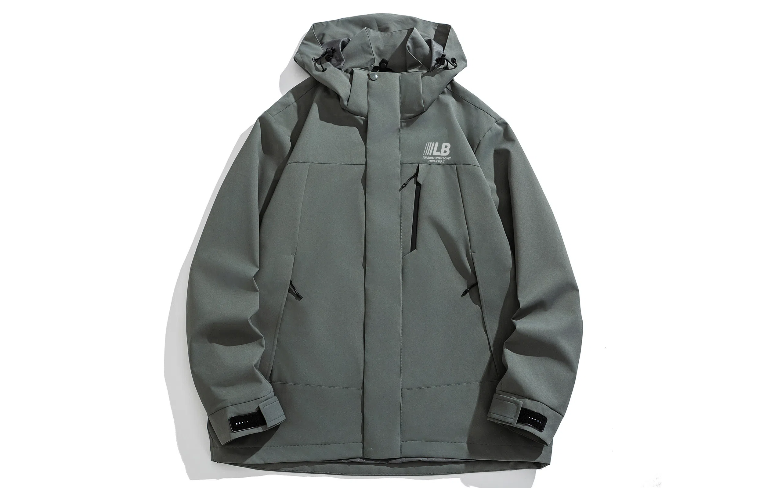 王者荣耀 美式复古拼接撞色多口袋工装连帽外套宽松舒适户外徒步爬山运动休闲百搭夹克衫 鲁班七号款 男女同款