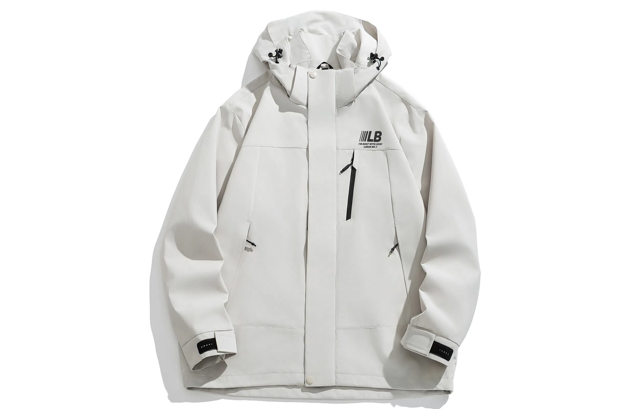 王者荣耀 美式复古拼接撞色多口袋工装连帽外套宽松舒适户外徒步爬山运动休闲百搭夹克衫 鲁班七号款 男女同款