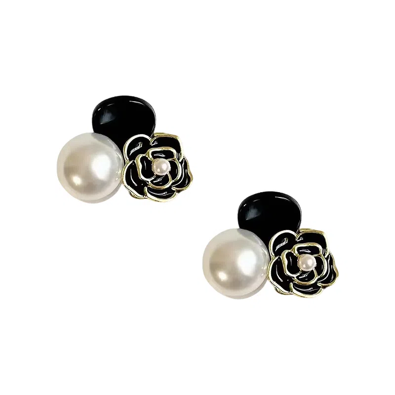 蒙妮 山茶花 可爱侧边刘海夹 亚克力 发夹 女款