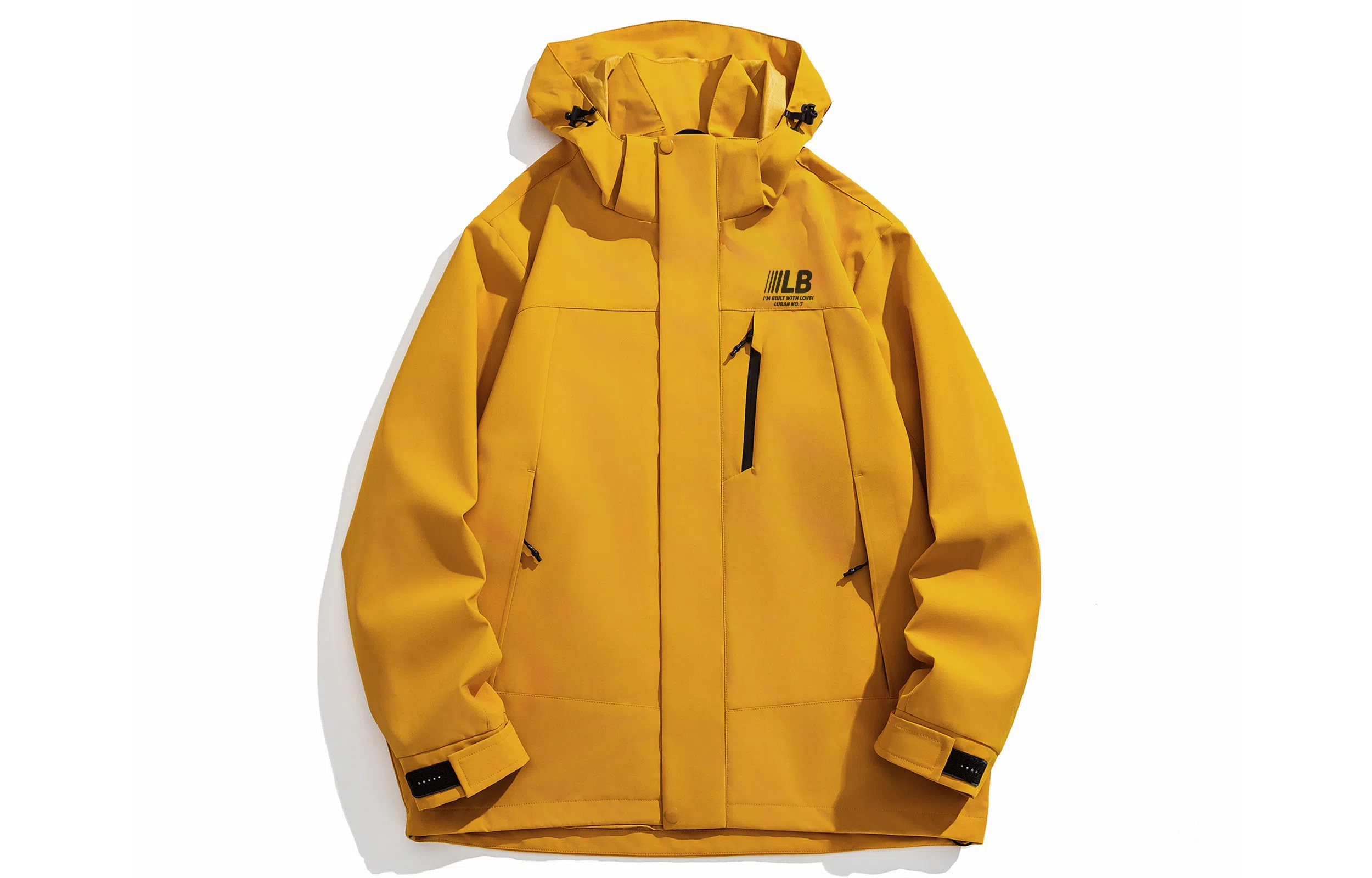 王者荣耀 美式复古拼接撞色多口袋工装连帽外套宽松舒适户外徒步爬山运动休闲百搭夹克衫 鲁班七号款 男女同款