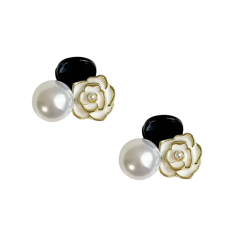 蒙妮 山茶花 可爱侧边刘海夹 亚克力 发夹 女款