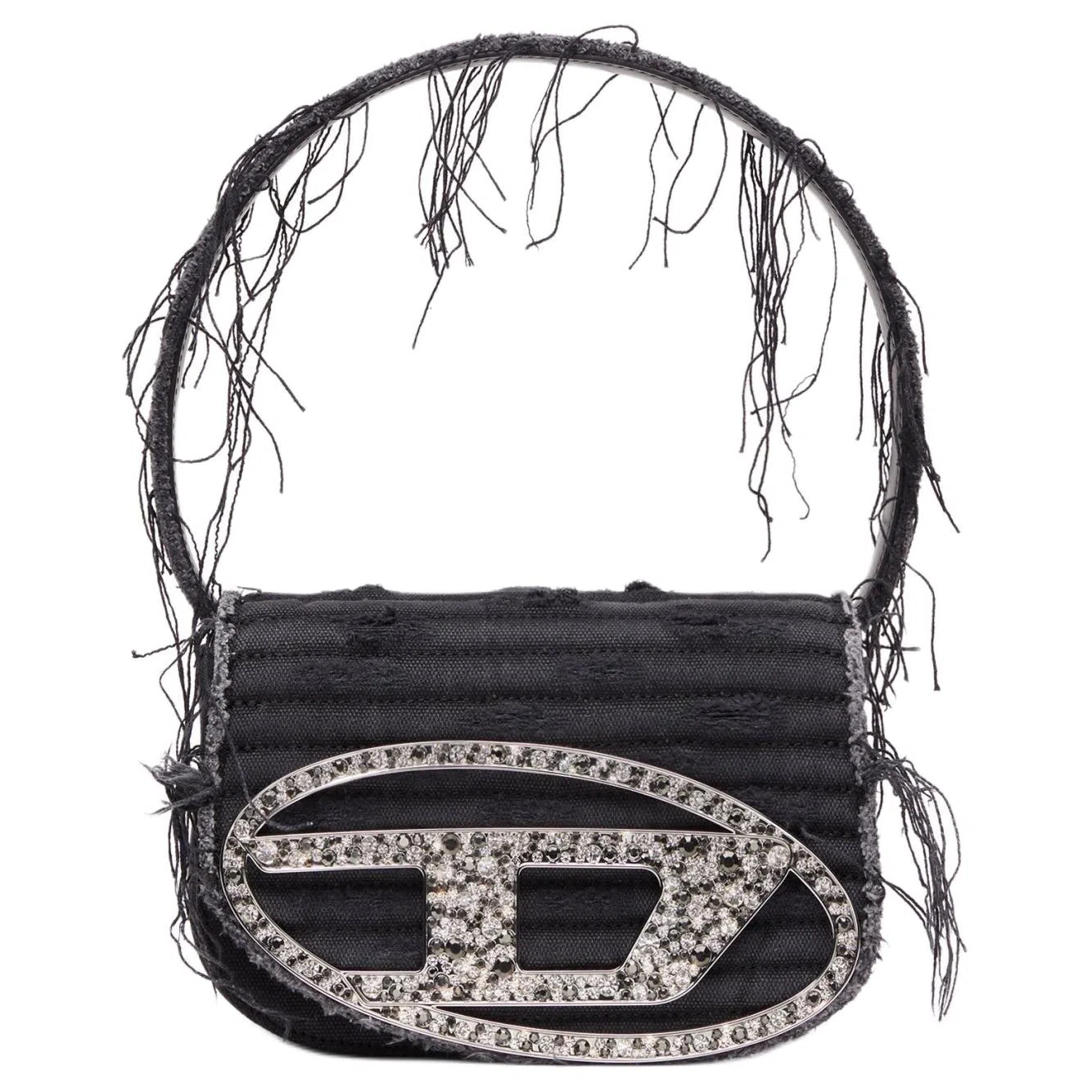 DIESEL Metal Oval D Logo Bag Medium Black