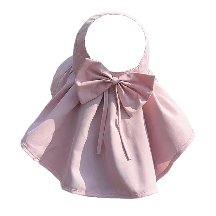 艾佳微 自由度假海边沙滩游玩防晒遮阳大檐披肩时尚蝴蝶结  涤纶 渔夫帽 男女同款情侣款