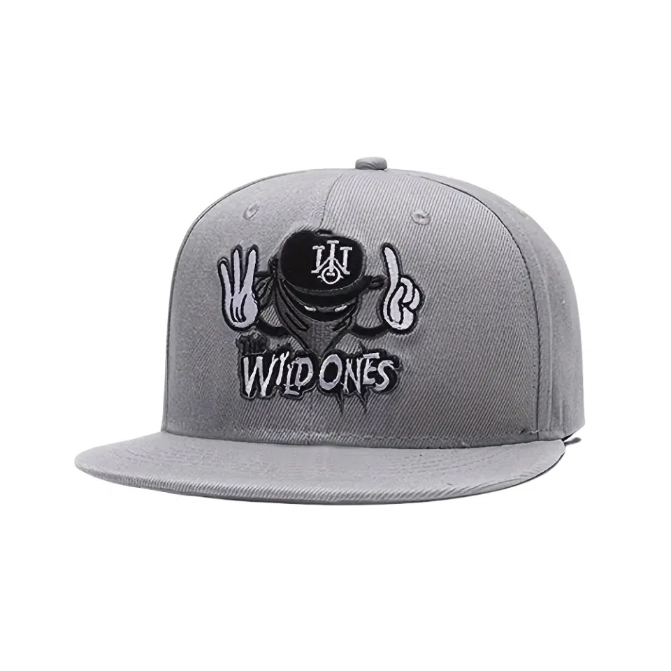 图涂丫 欧美时尚平沿刺绣帽子百搭休闲美式潮牌街头 涤纶 鸭舌帽 男女同款情侣款