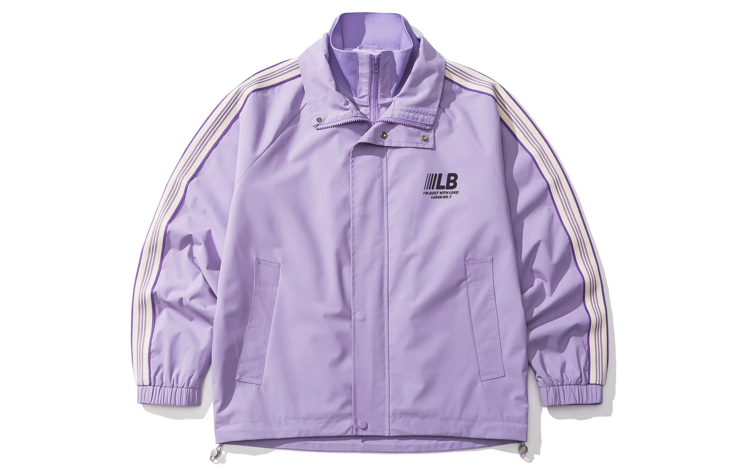 王者荣耀 美式高街假两件立领外套宽松舒适痞帅青少年户外运动休闲百搭时尚夹克衫 鲁班七号款 男女同款