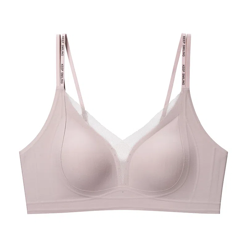 欧迪芬 细肩带美背无痕内衣女小胸聚拢提拉防下垂固定杯无钢圈收副乳夏季清凉感文胸 女款