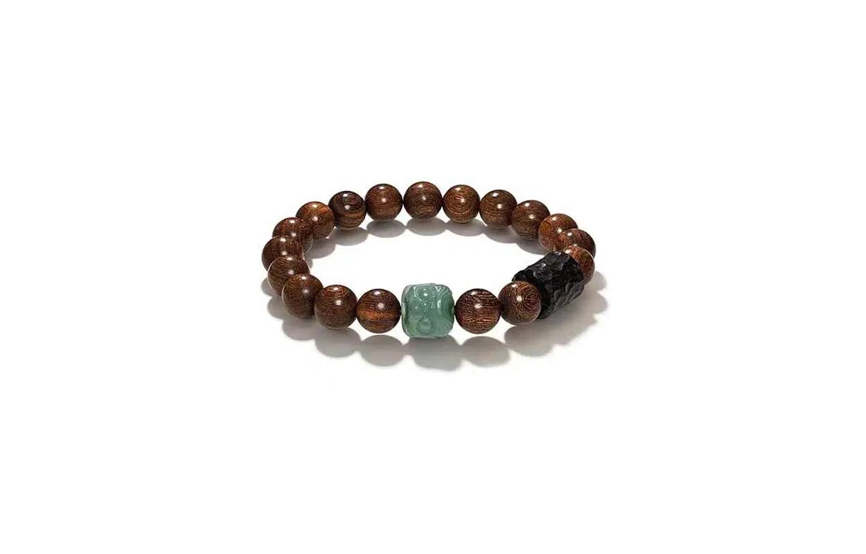 百利金 纳福醒狮 平安转运顺遂如意国潮复古新中式简约精致气质百搭高级感小众设计转运珠手饰 金丝檀木 手串 男女同款情侣款