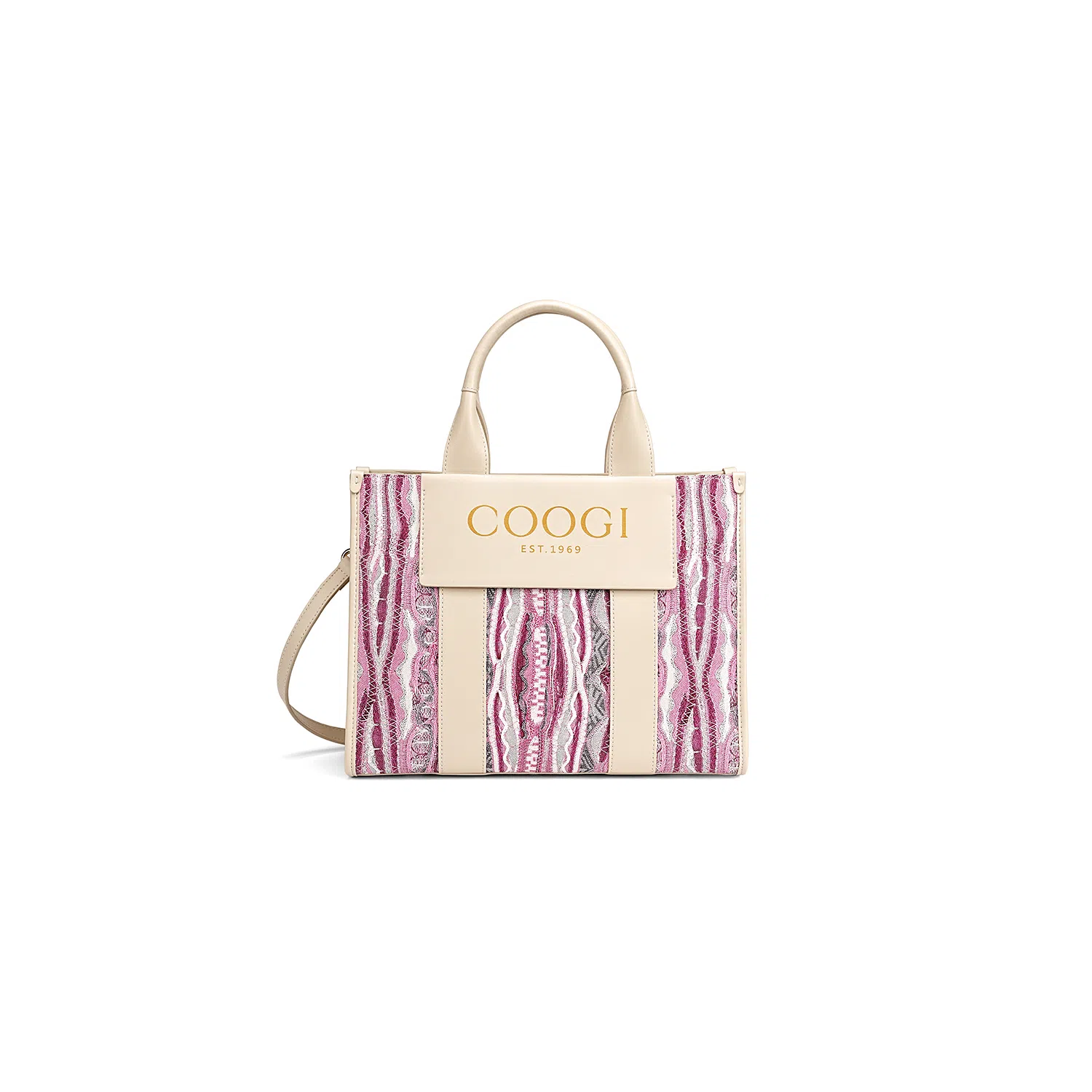 COOGI Sweater Pattern PU Tote