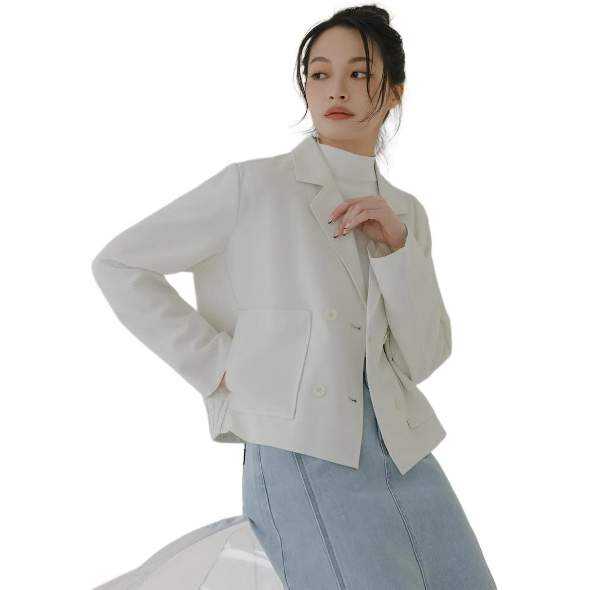 笔杏 简约纯色常规西装 女款