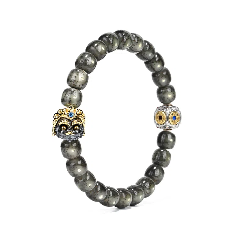 钰澜文玩 龙虎玄坛真君·赵公明 五帝轮转佛珠 星月菩提 手串 男女同款情侣款