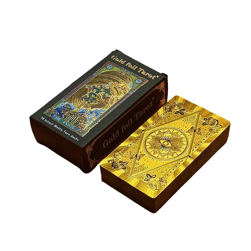 咕轹 太阳红金箔塔罗牌 桌游