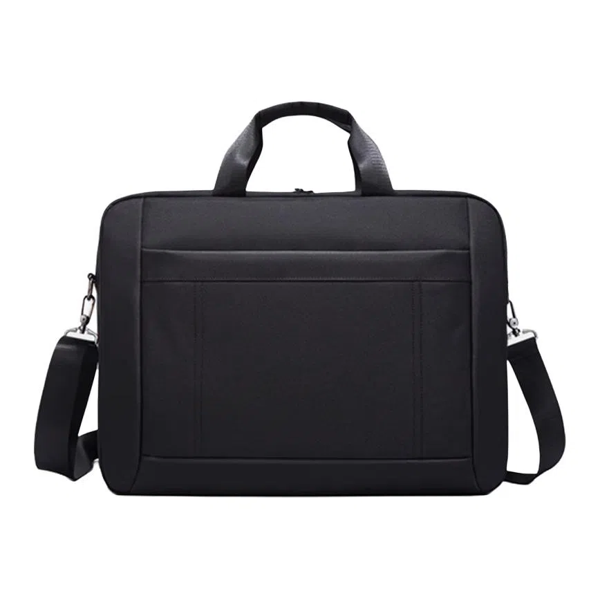 老人头 时尚商务通勤休闲百搭大容量简约文件包 牛津布 手提单肩斜挎公文包 男款 黑色