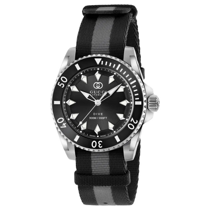 GUCCI Dive Automatic 40mm Black Nylon