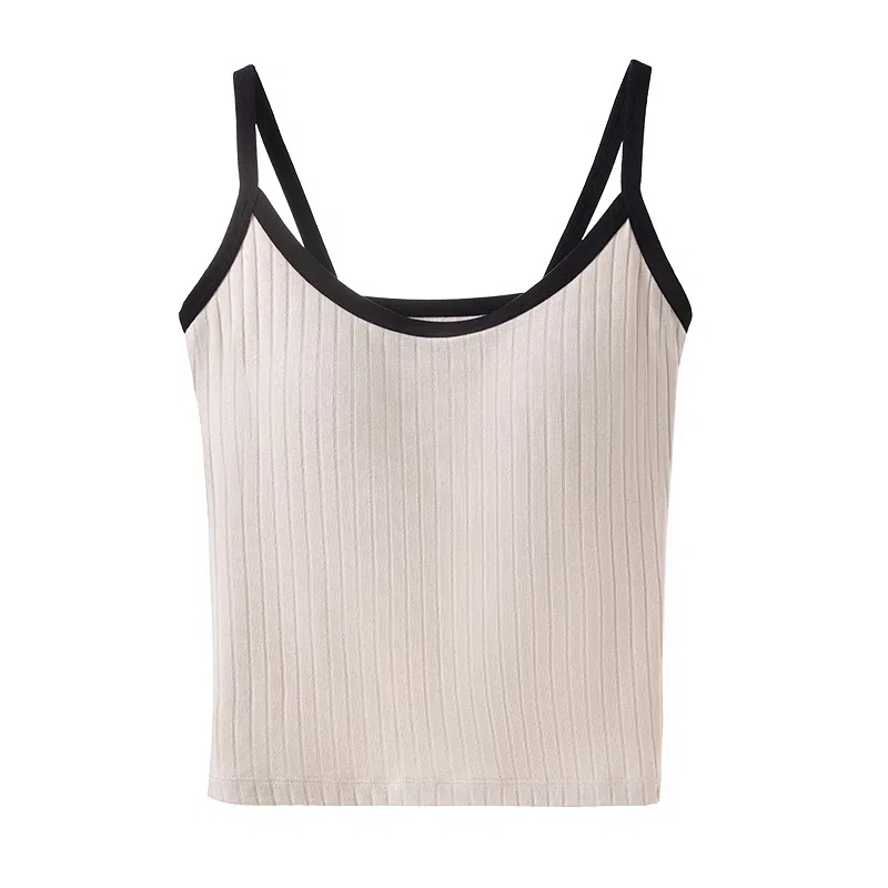 内在密码 撞色背心带胸垫修身通勤吊带 女款