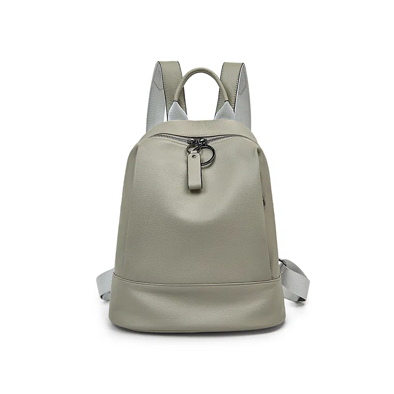 老人头 时尚简约通勤高级质感 头层牛皮 双肩包 常规 女款 多色