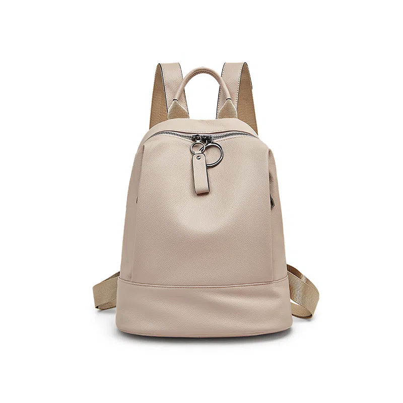 老人头 时尚简约通勤高级质感 头层牛皮 双肩包 常规 女款 多色