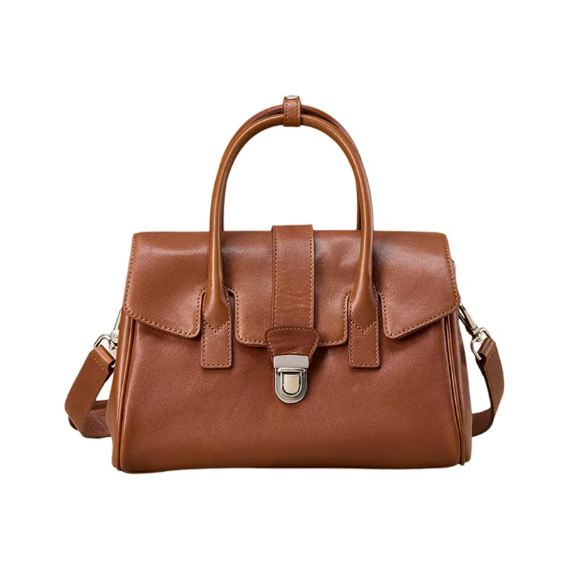 时尚百搭小众设计简约通勤 牛皮 手提包 女款 多色