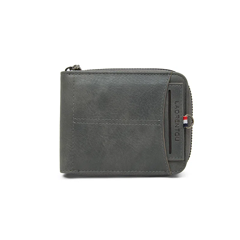 老人头 时尚简约多功能轻便小巧便携 合成革 钱包 男款 多色