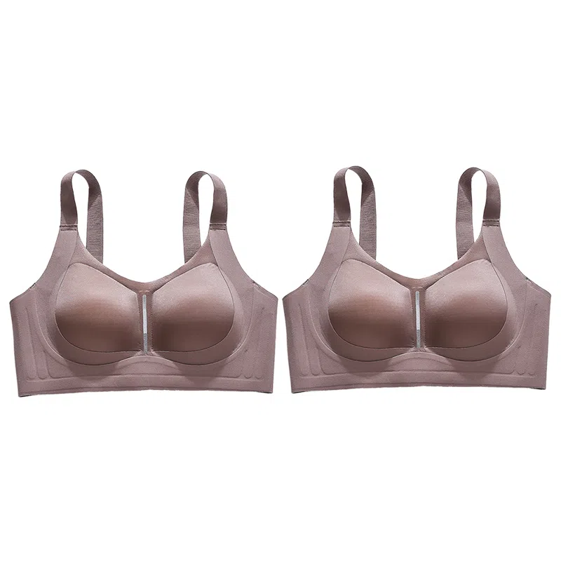 欧迪芬 欧迪芬 无痕轻薄亲肤透气上托聚拢防下垂收副乳无钢圈夏季清凉感两件装文胸 女款